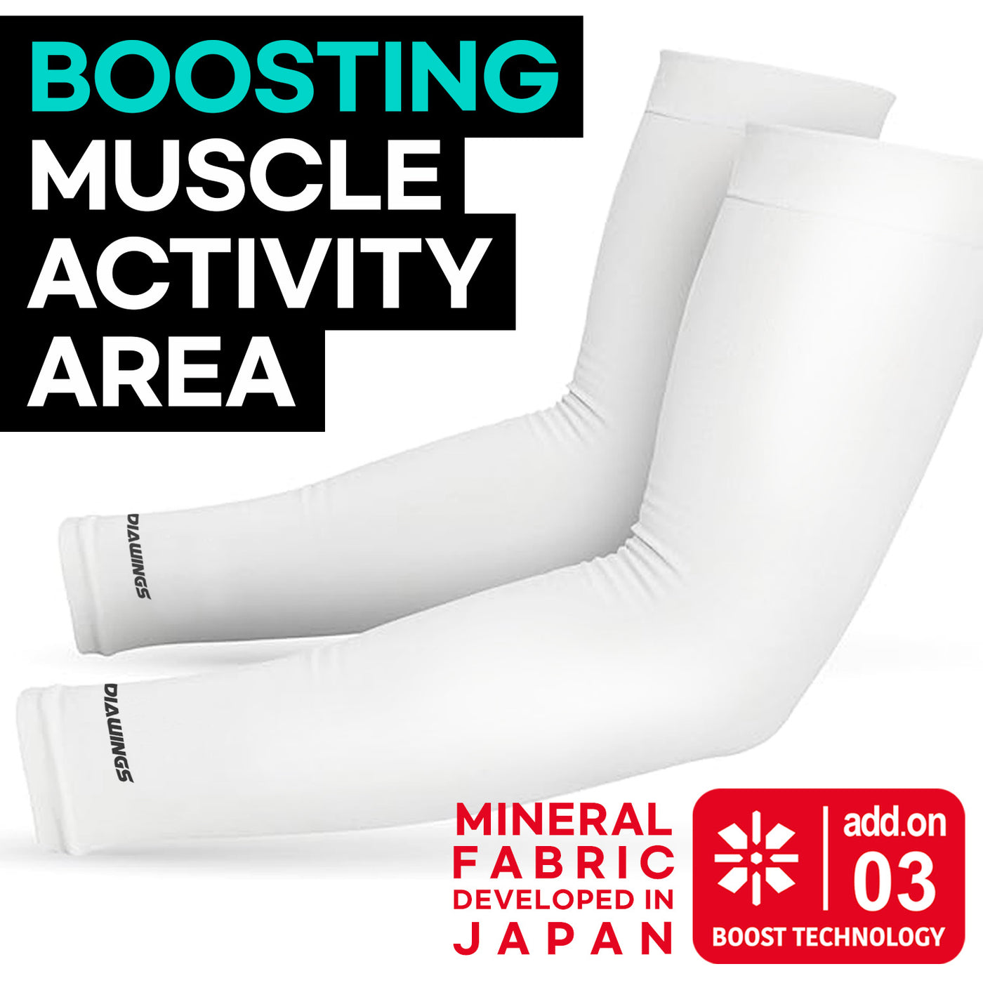 Diawings Boost Arm Sleeves (White)