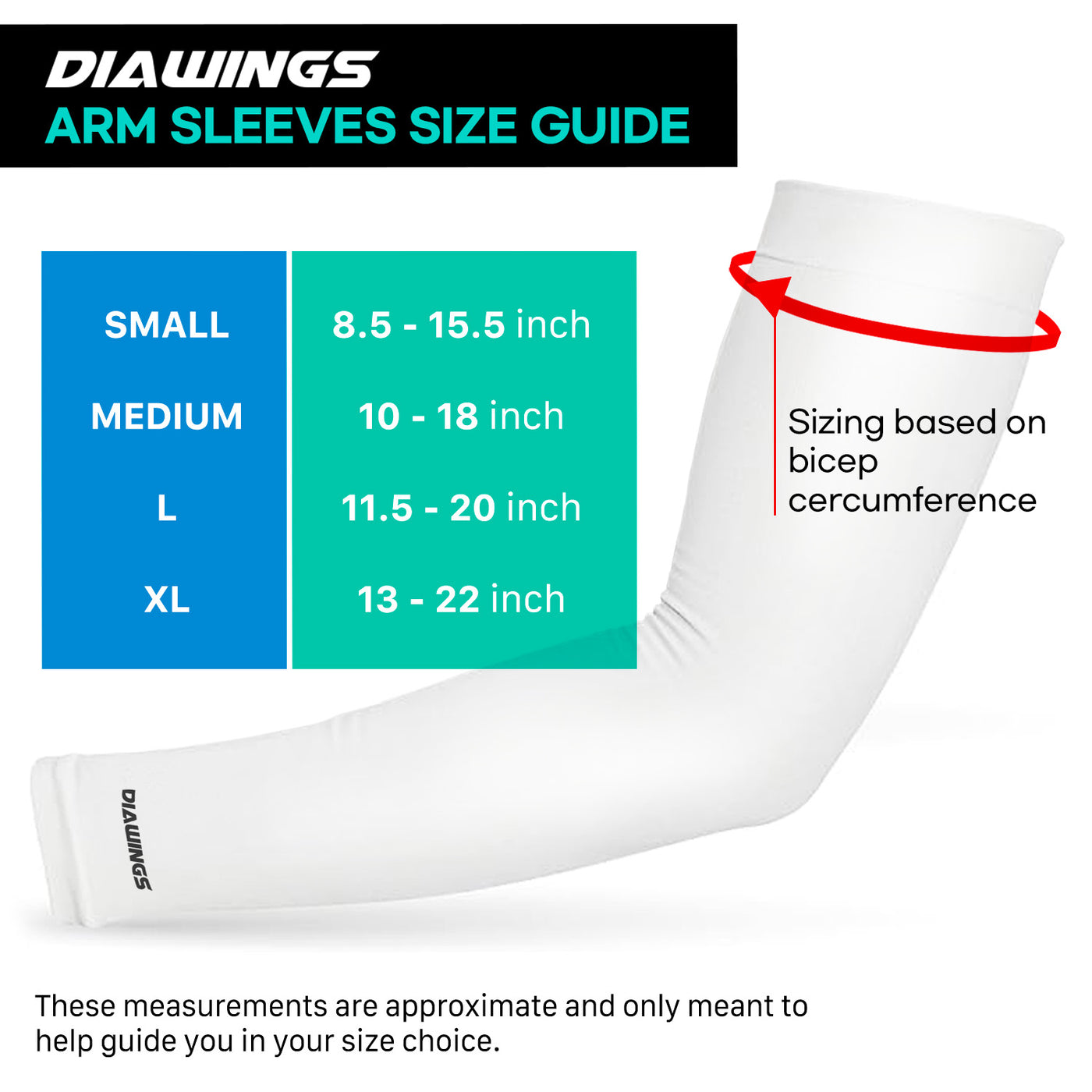 Diawings Boost Arm Sleeves (White)