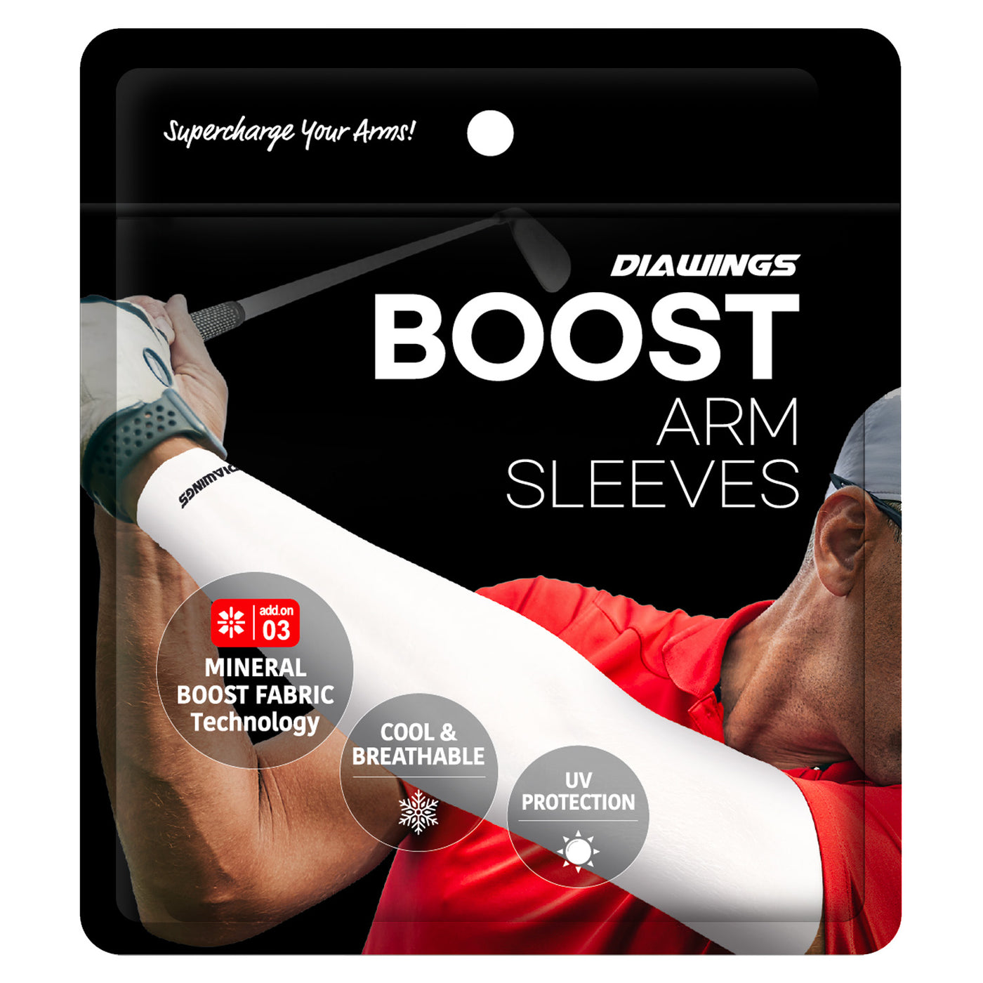 Diawings Boost Arm Sleeves (White)