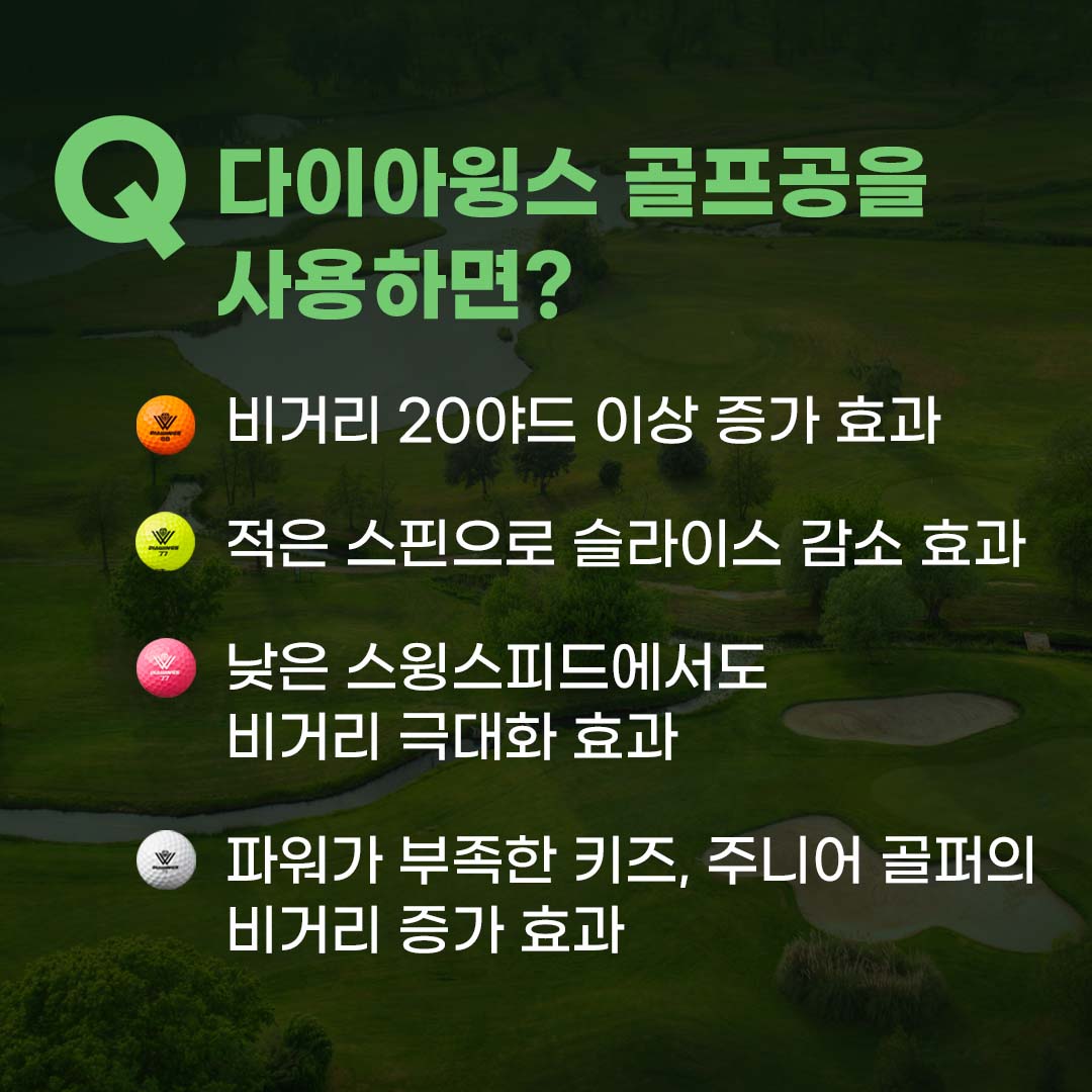 골프 비거리가 안나서 고민이신가요? 다이아윙스 맥스 디스턴스 골프볼